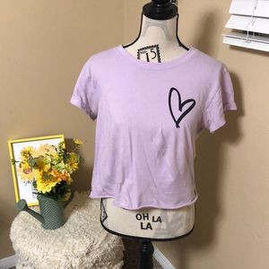 Short sleeve purple top